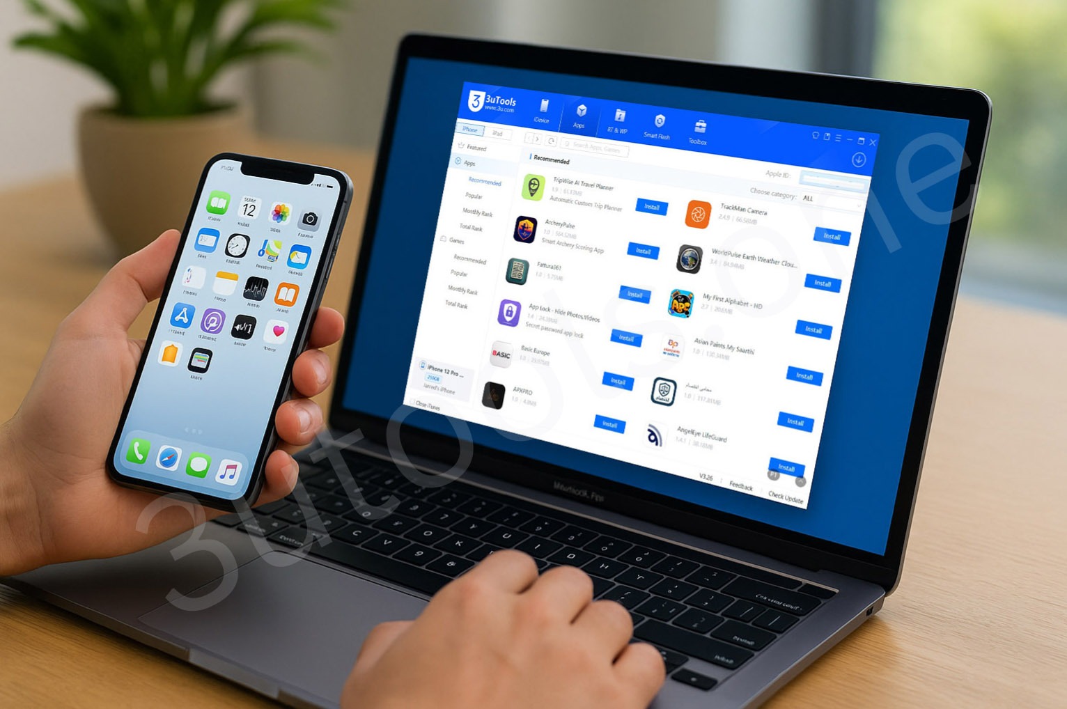 manage and install iOS apps with 3utools