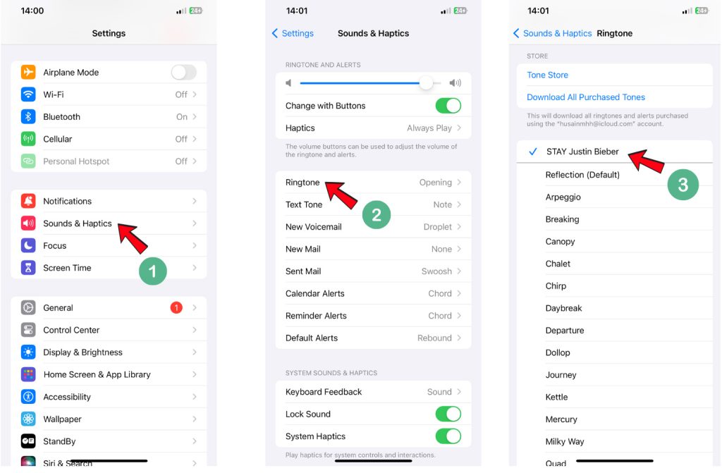 step guide to set iphone ringtone, using custom ringtones