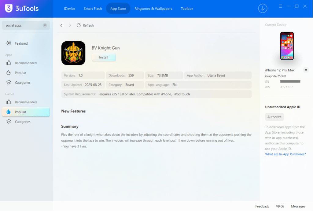 how to manage games with 3uTools