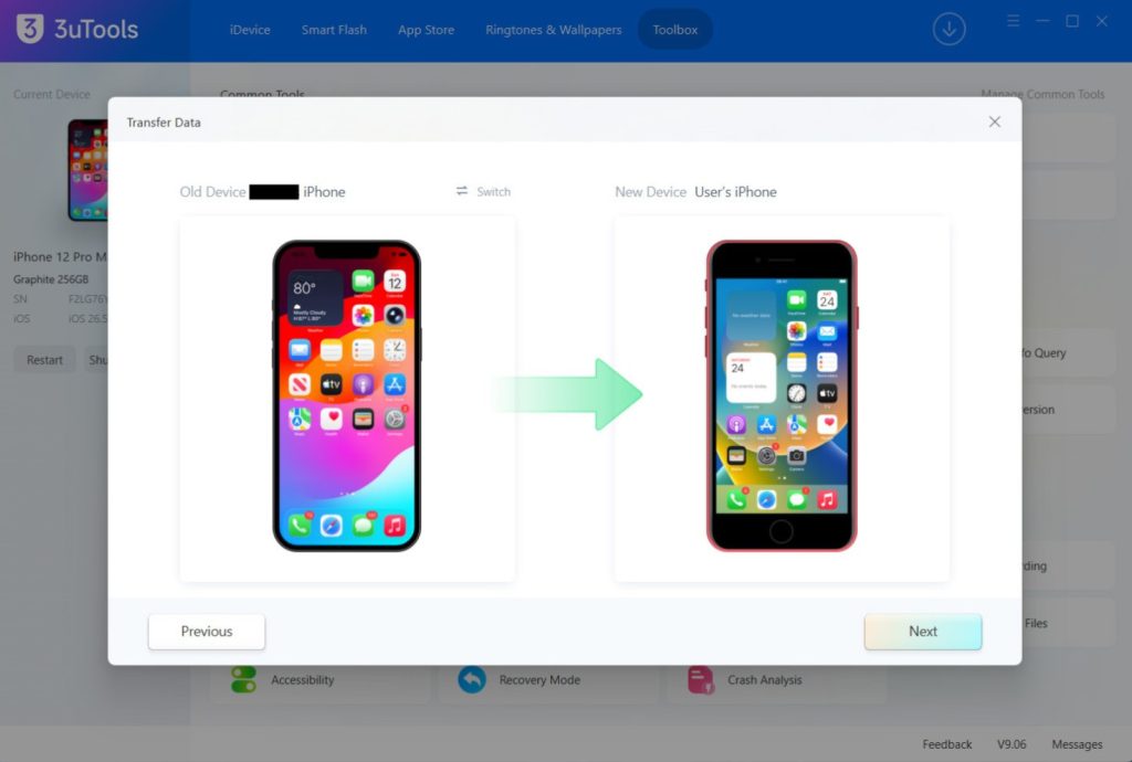 Connect both iPhones properly